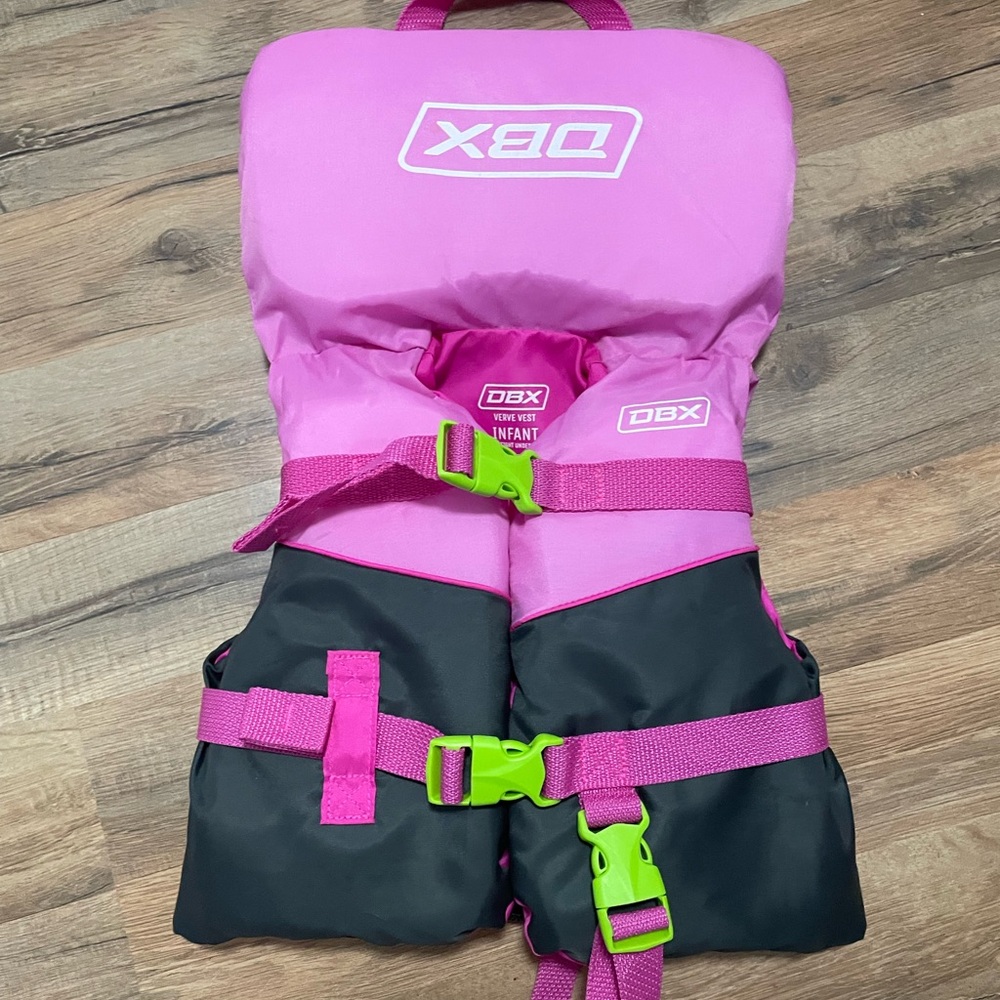 Pink and Black Kids Life Vest